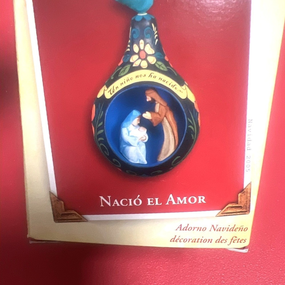 Hallmark Keepsake Ornament Nacio El Amor Spanish Mary Jesus Joseph 2005 NIB NOS